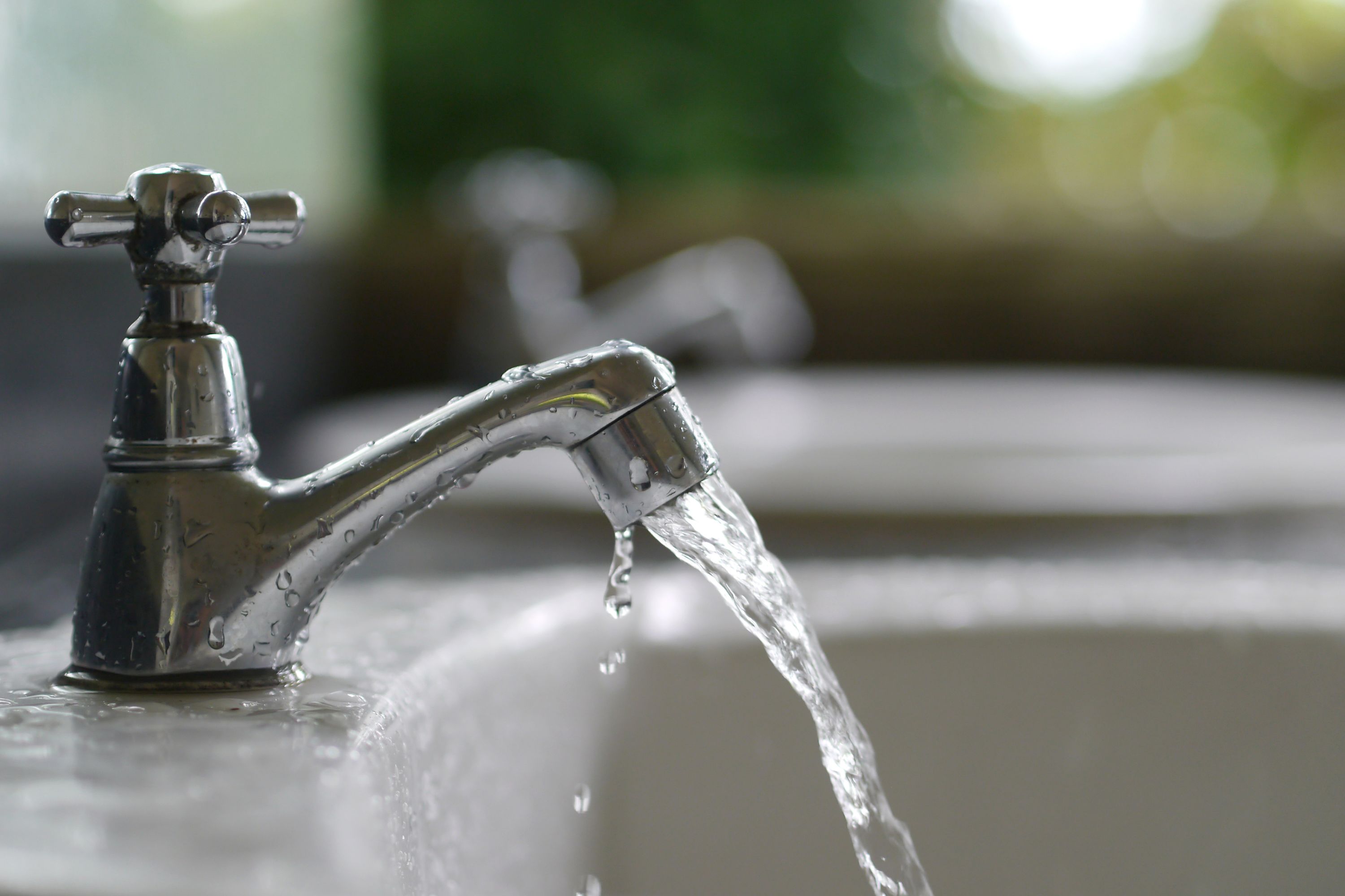 fresh tap water due to cleaning water tank